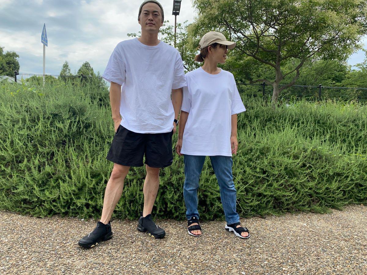 無地白Tシャツには、帽子コーデがオススメ☆